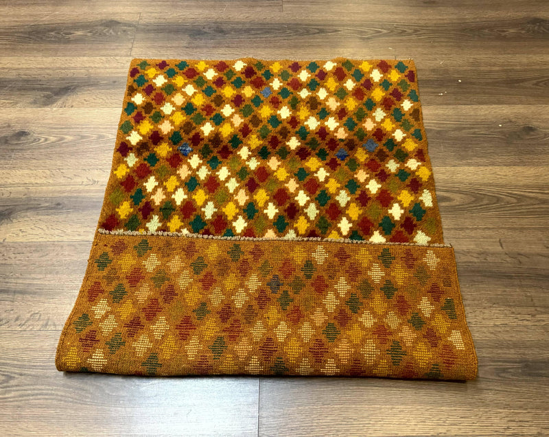 Balouch Rug 3x4, Burnt-Orange, Multicolor, Afghan Rug by Jewel Rugs