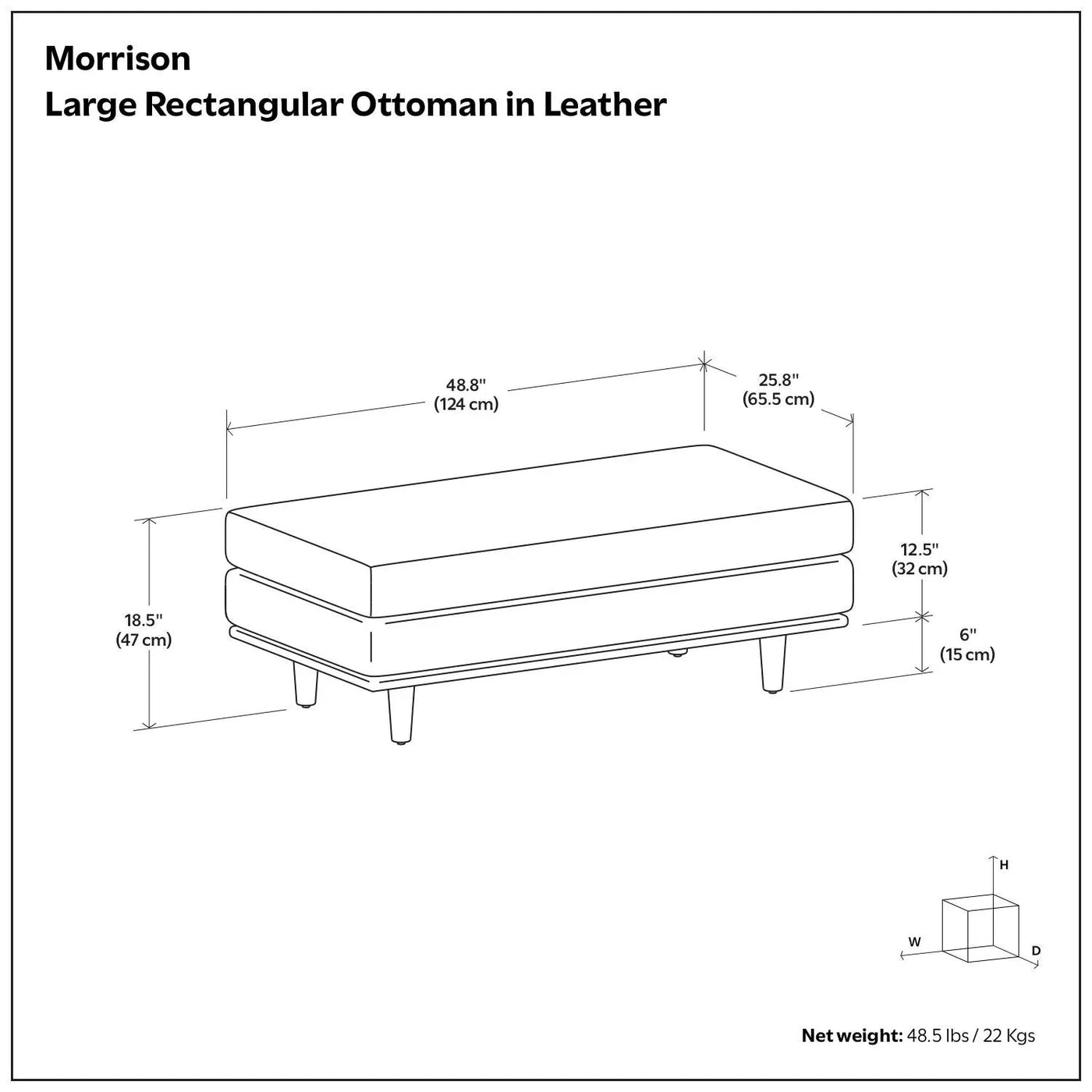 Morrison - Handcrafted Ottoman by Unique Piece Furniture