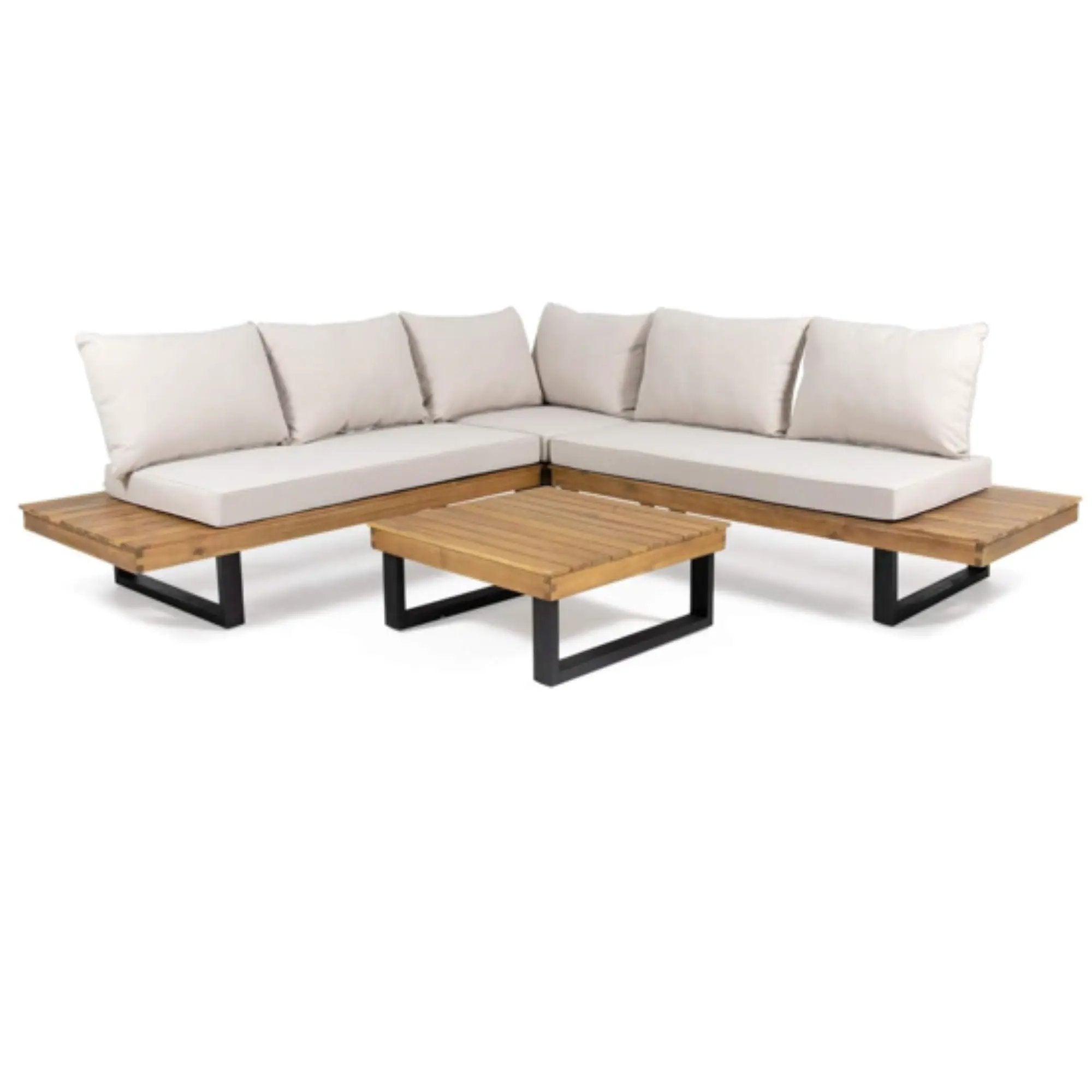 Sebastian Hand Crafted 4 Piece Sofa Set with Water Resistant Cushions by HouseOfZazla
