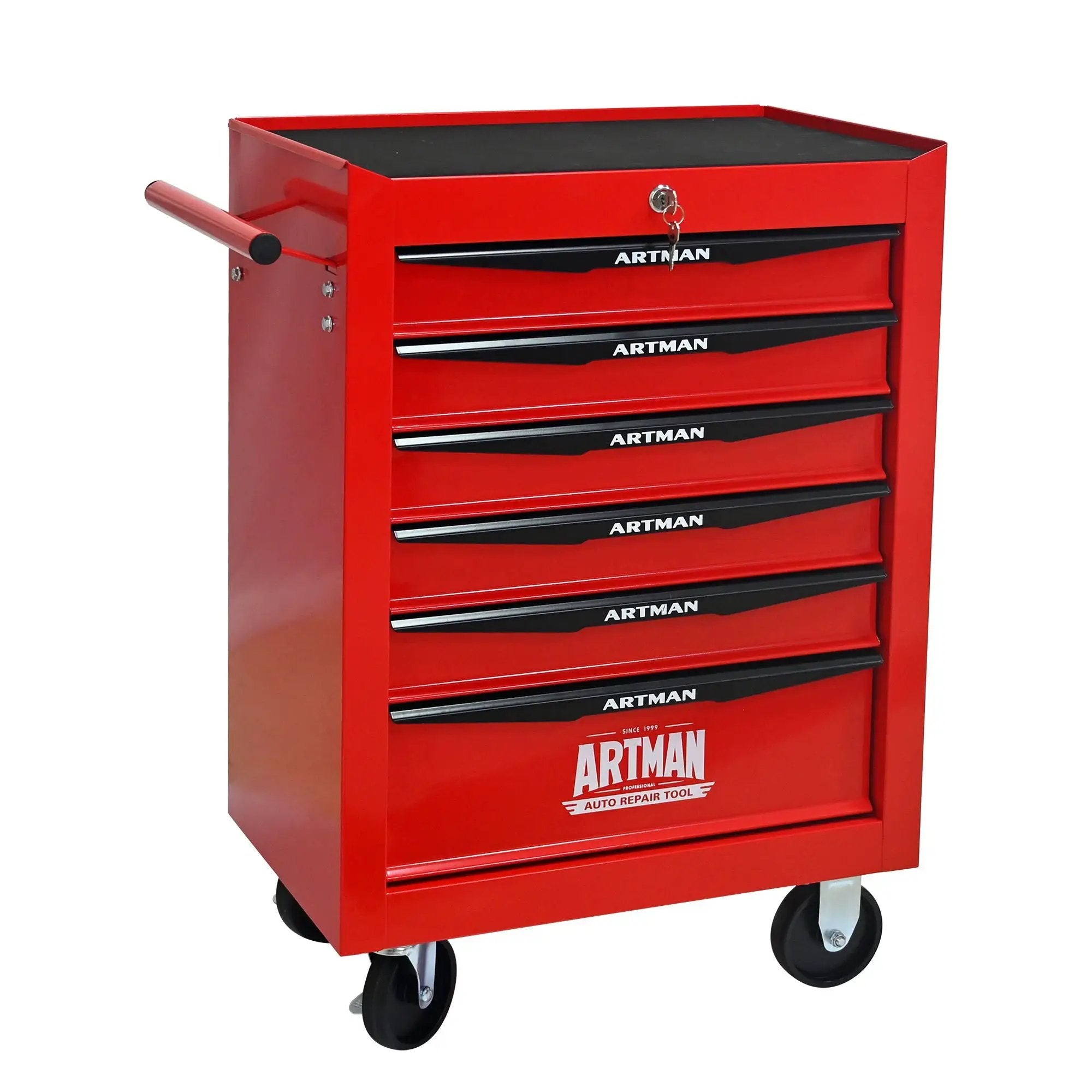 Rolling Metal Tool Chest With Drawers, Steel Storage Cabinet With Ball Bearing Slides by HouseOfZazla
