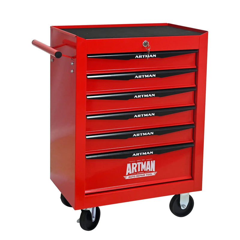 Rolling Metal Tool Chest With Drawers, Steel Storage Cabinet With Ball Bearing Slides by HouseOfZazla