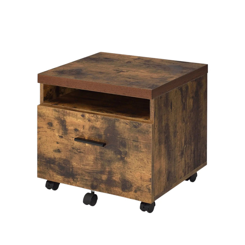 Bob - File Cabinet - Weathered Oak / Black by Unique Piece Furniture