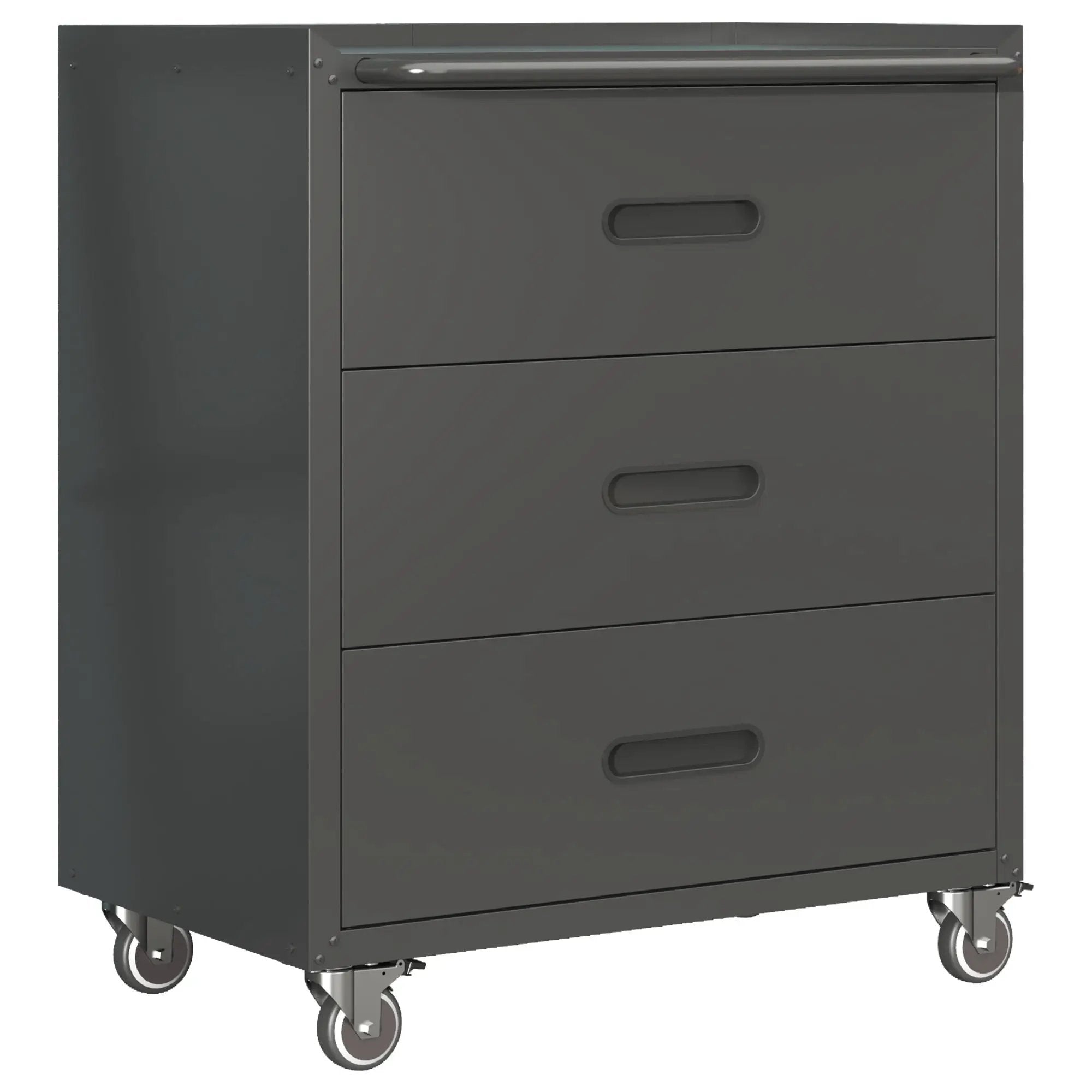 Heavy Duty Metal Storage Cabinet With Wheels 3 Drawer Tool Cabinet For Garage, Office, And Home Organizer Solutions by HouseOfZazla
