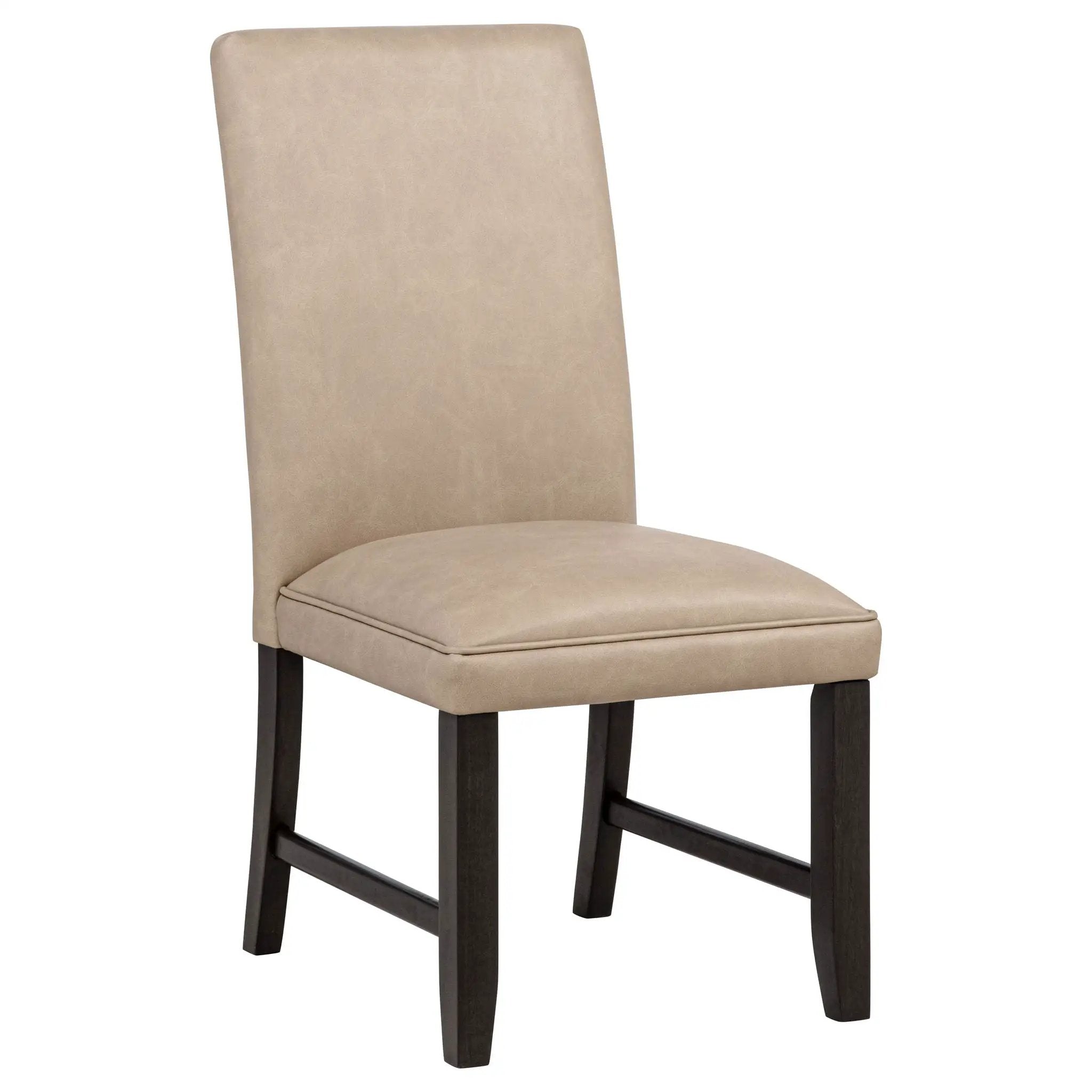 Averill Faux Leather Upholstered Dining Side Chair Tan (Set of 2) by Unique Piece Furniture