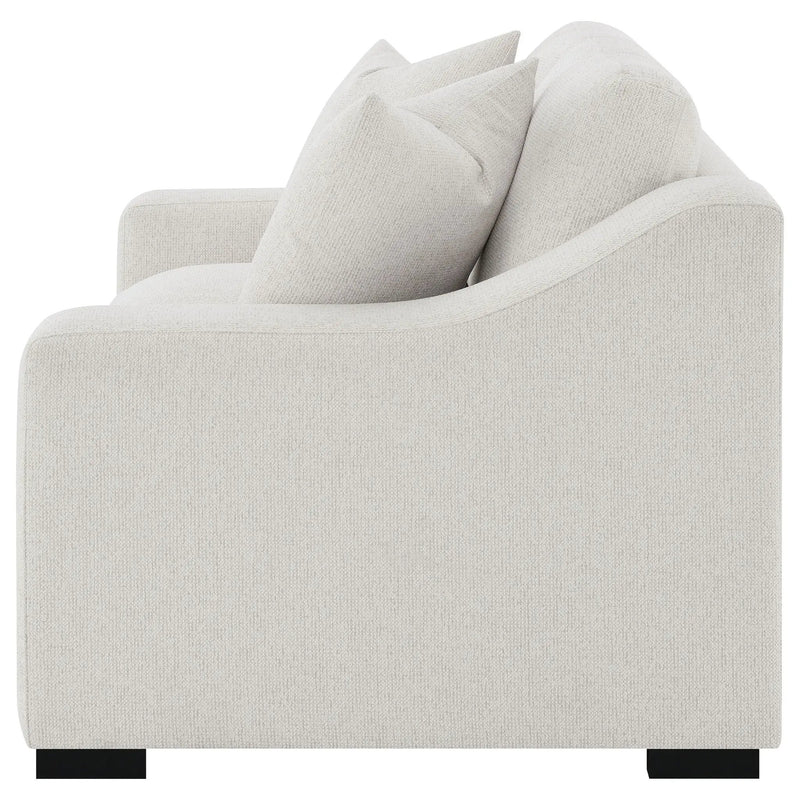 Ashlyn Fabric Upholstered Track Arm Loveseat Sand by Unique Piece Furniture