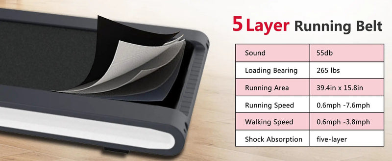 2 in 1 Under Desk Treadmill 2.5HP Folding Electric Machine by HouseOfZazla