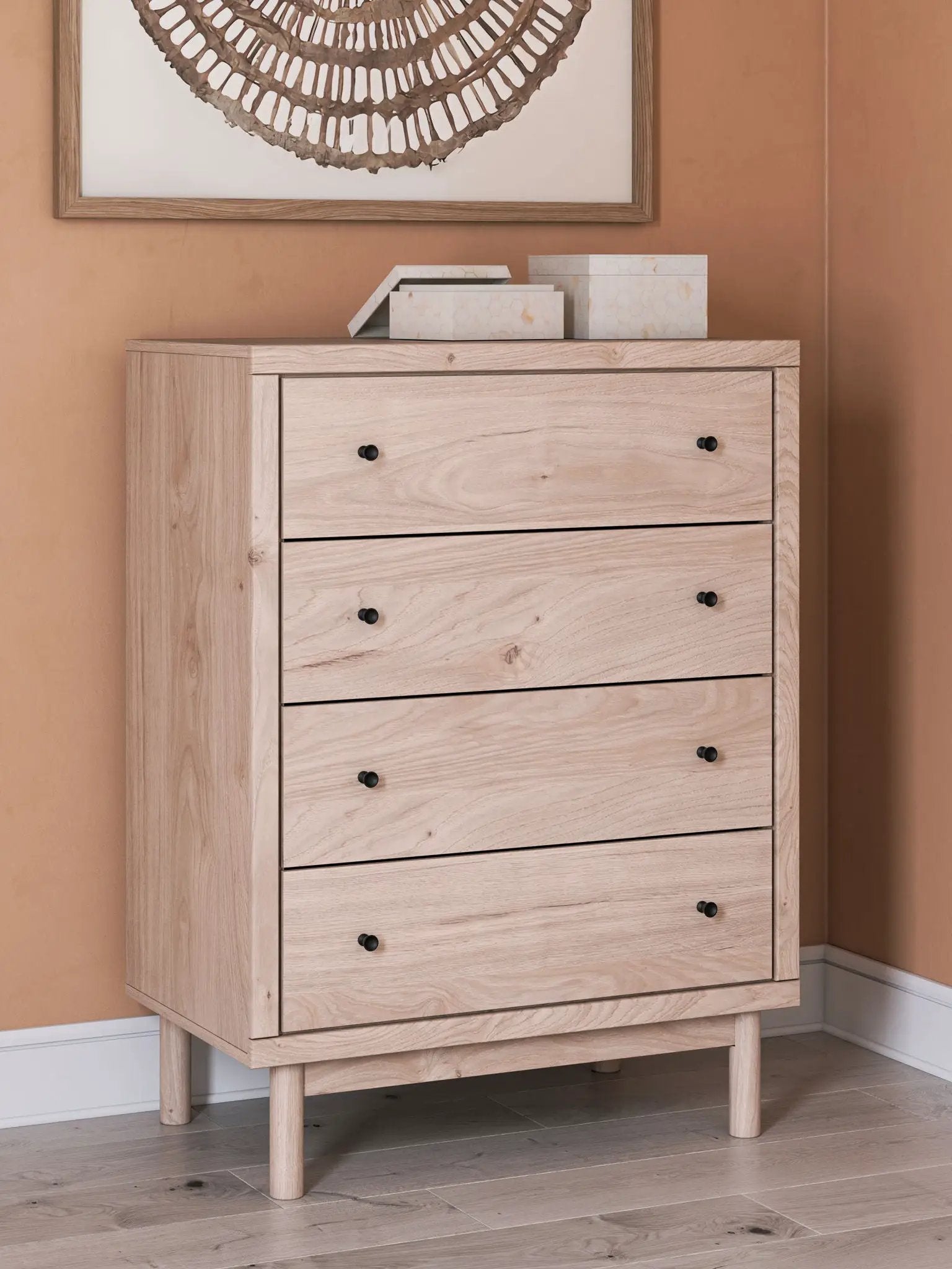 Arloster - Four Drawer Chest - Tan by Unique Piece Furniture