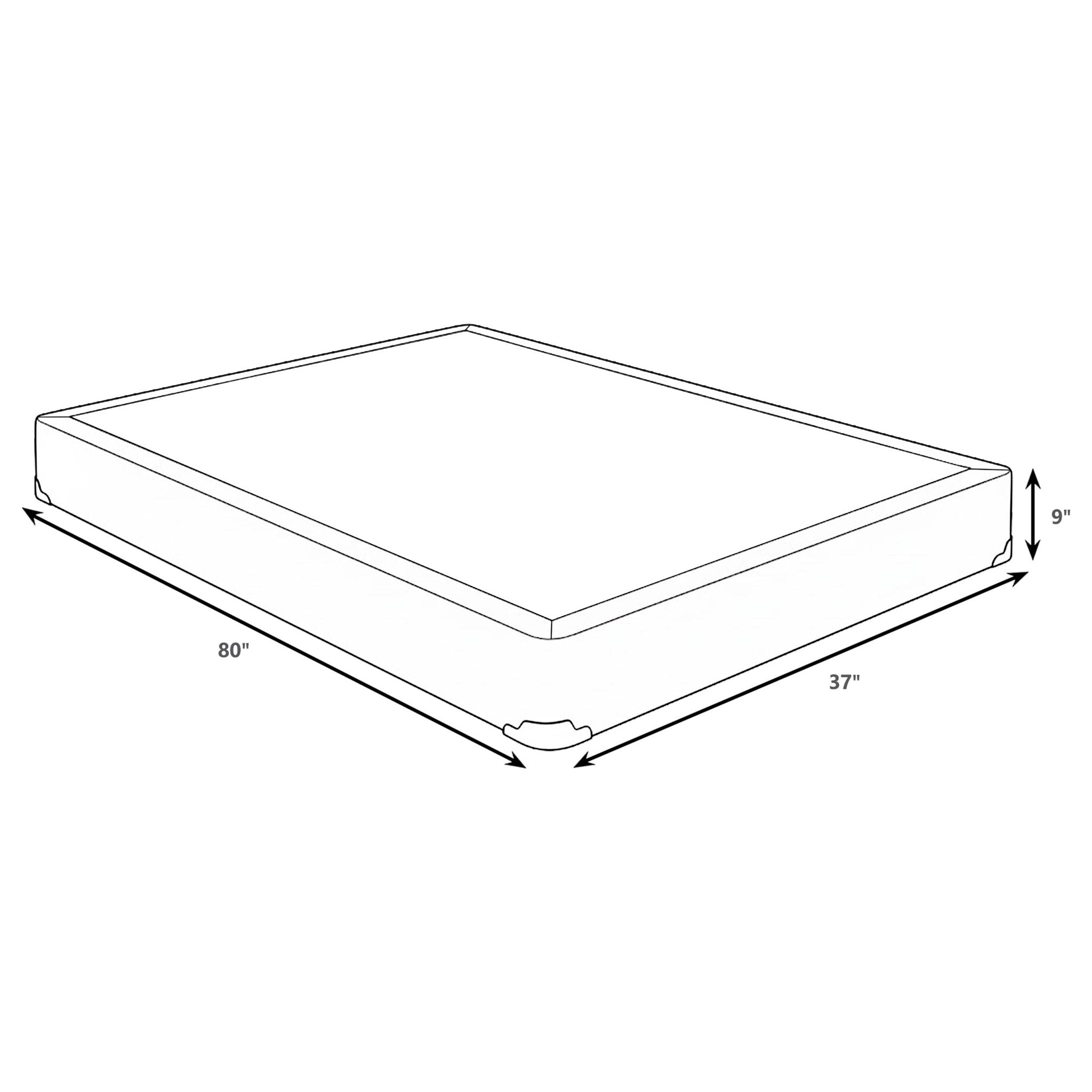 Mercer 9-inch Twin XL Standard Box Spring Foundation by Unique Piece Furniture