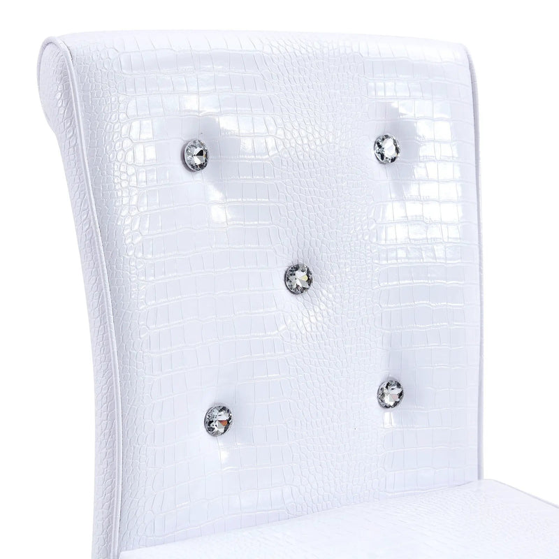 Bar Chairs With Crystal Clasp Design (Set of 2)