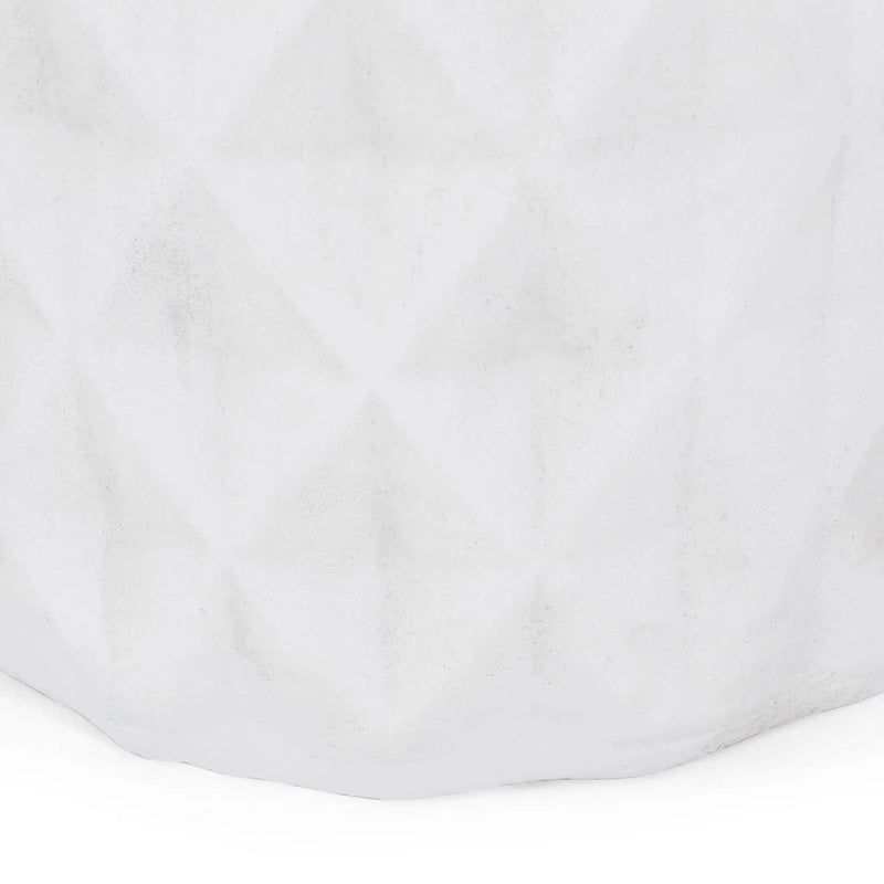 Outdoor Lightweight Concrete Side Table - Antique White by HouseOfZazla