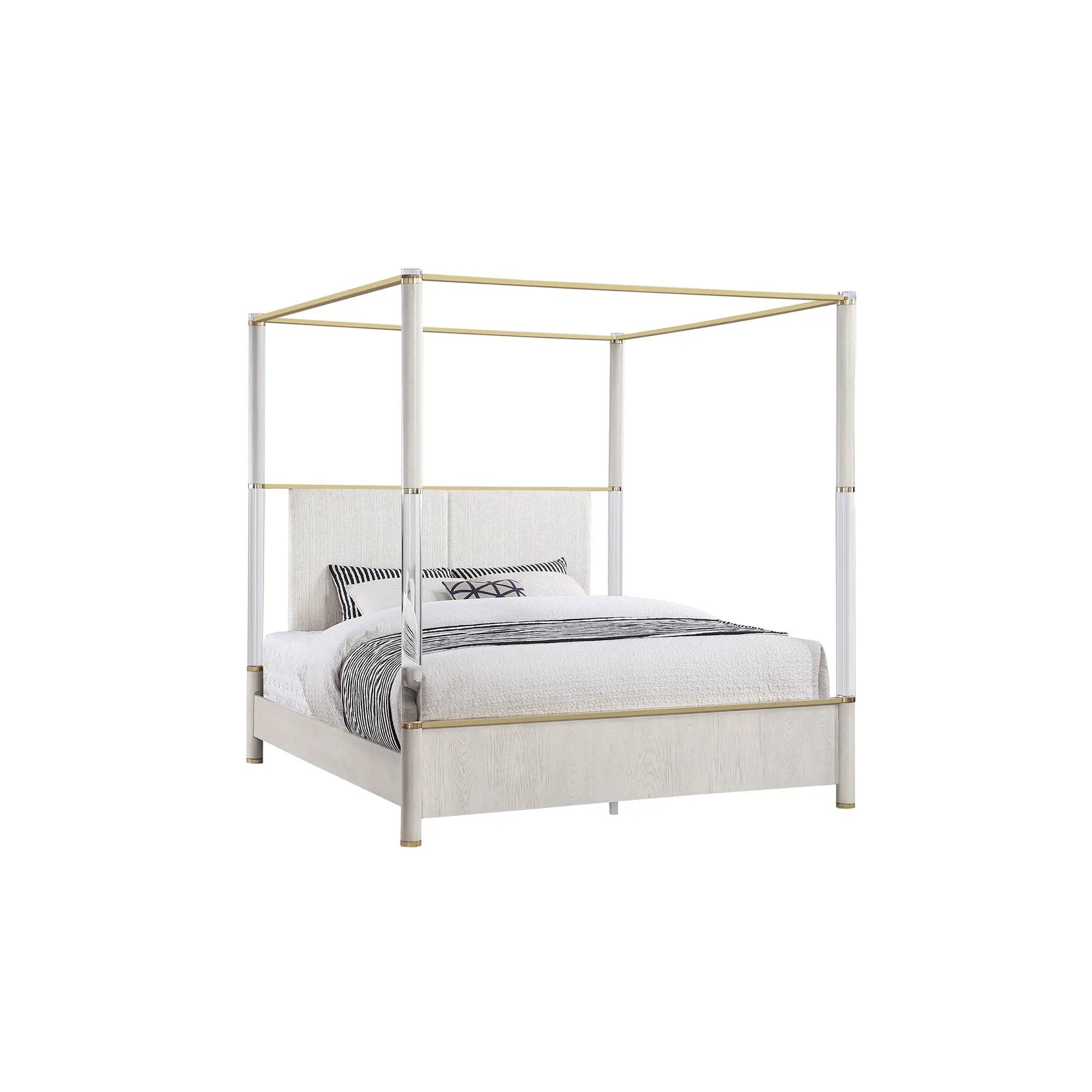 Malco - 4 Post Bed With Upholstered Headboard by Unique Piece Furniture