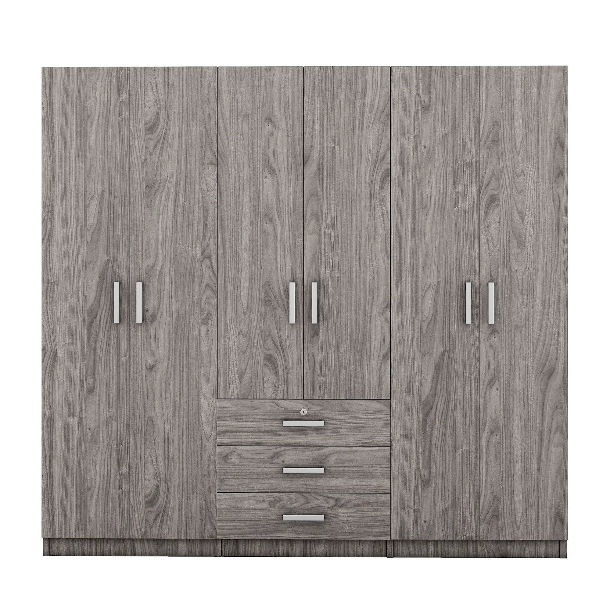 6 Doors Wardrobe Storage For Bedroom, With Big Drawers by Unique Piece Furniture