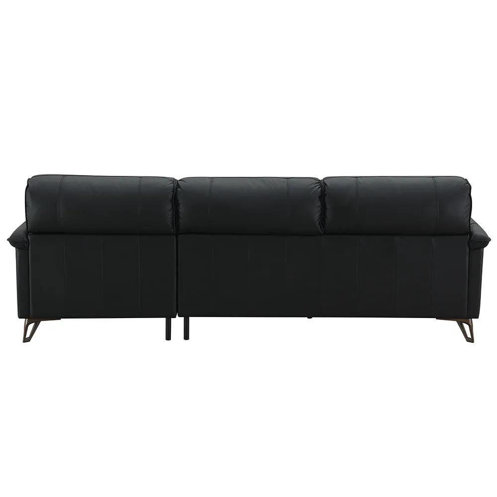 Eilene - Sofa - Black Top Grain Leather by Unique Piece Furniture