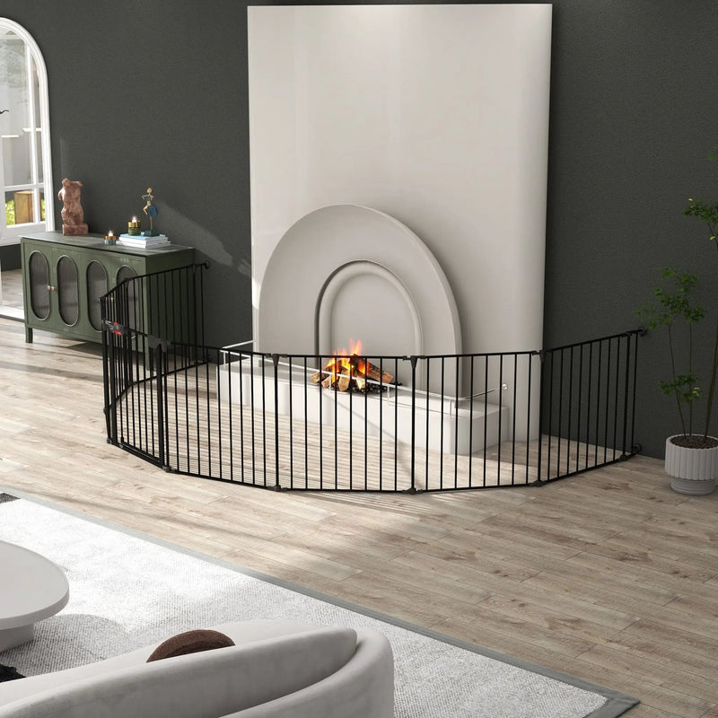 Adjustable Safety Gate Play Yard Metal Doorways Fireplace Fence Christmas Tree Fence Gate For House Stairs Gate Prohibited Area Fence by HouseOfZazla