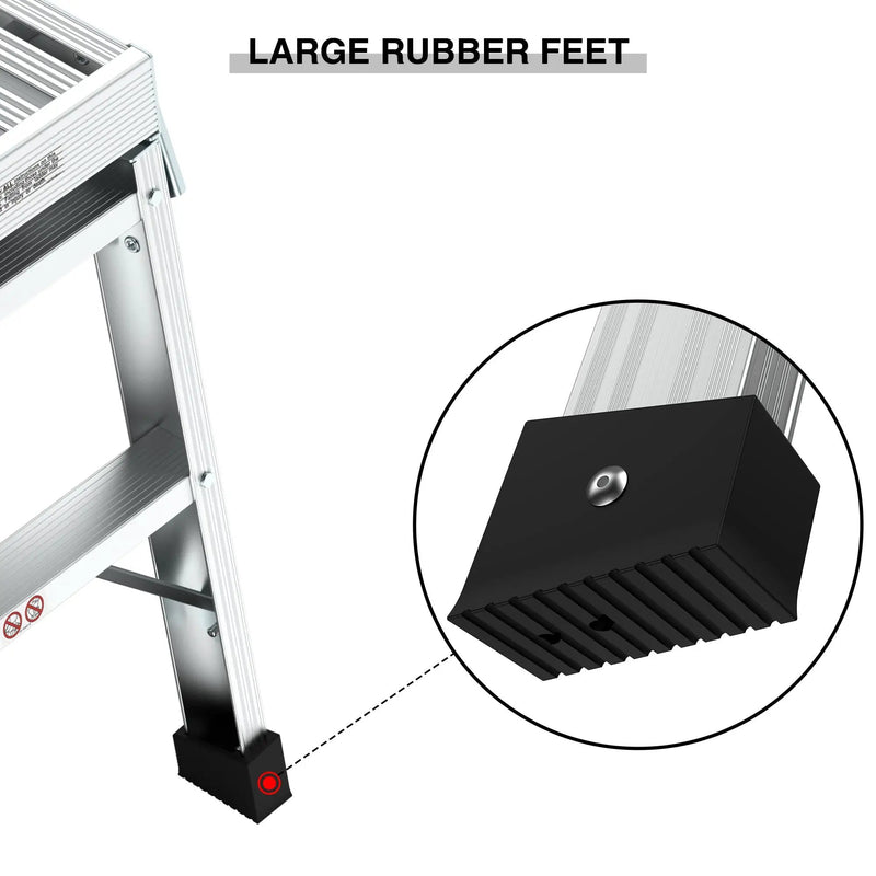 Work Platform Aluminum Portable Bench Folding Ladder by HouseOfZazla