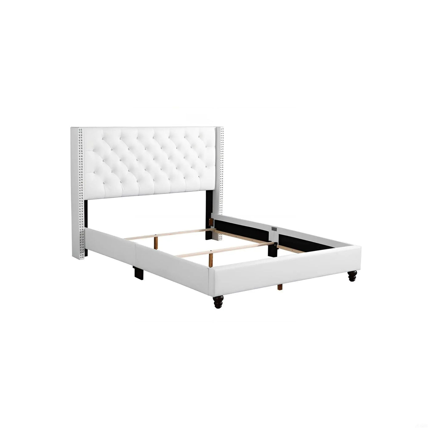 Upholstered Nailhead Trim Chic Bed by HouseOfZazla