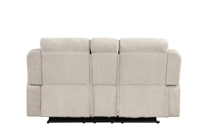 Galya - Motion Loveseat With Console - Light Gray by HouseOfZazla