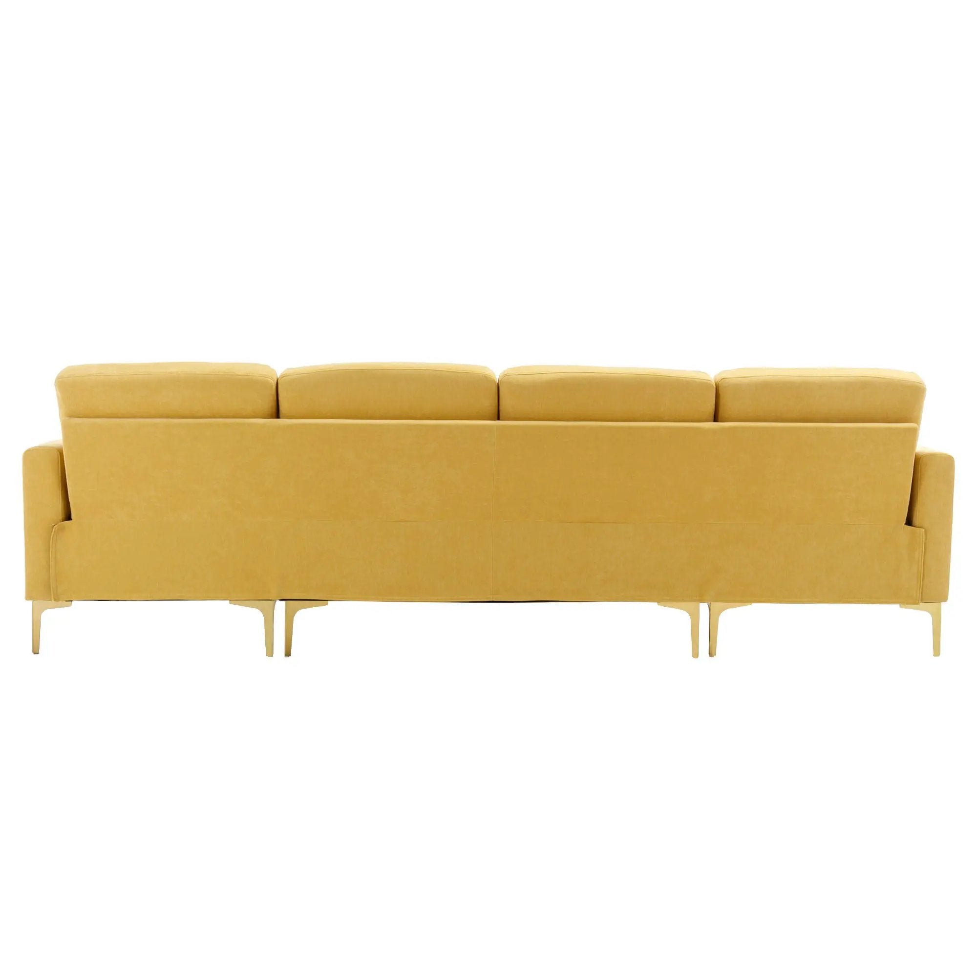 Modern L - Shape Convertible Sectional Sofa With Movable Ottoman by HouseOfZazla