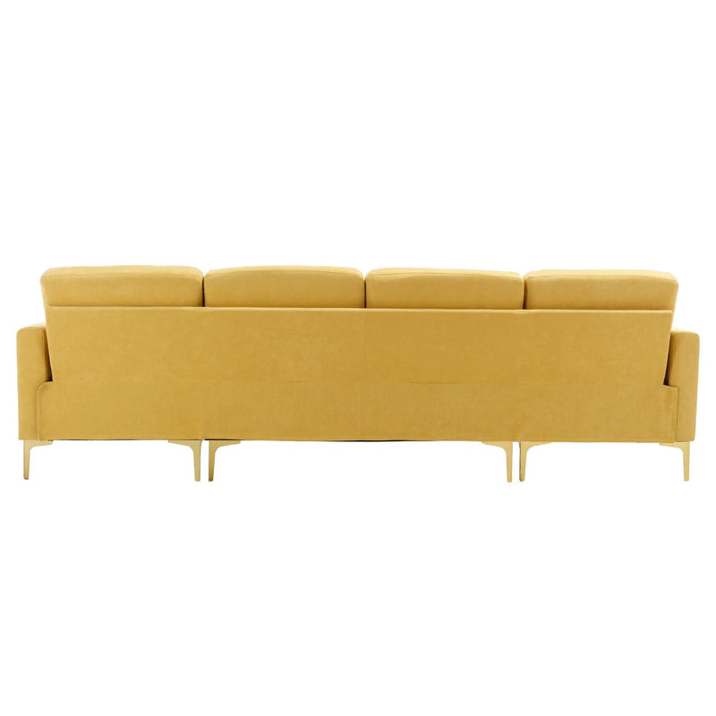 Modern L - Shape Convertible Sectional Sofa With Movable Ottoman by HouseOfZazla