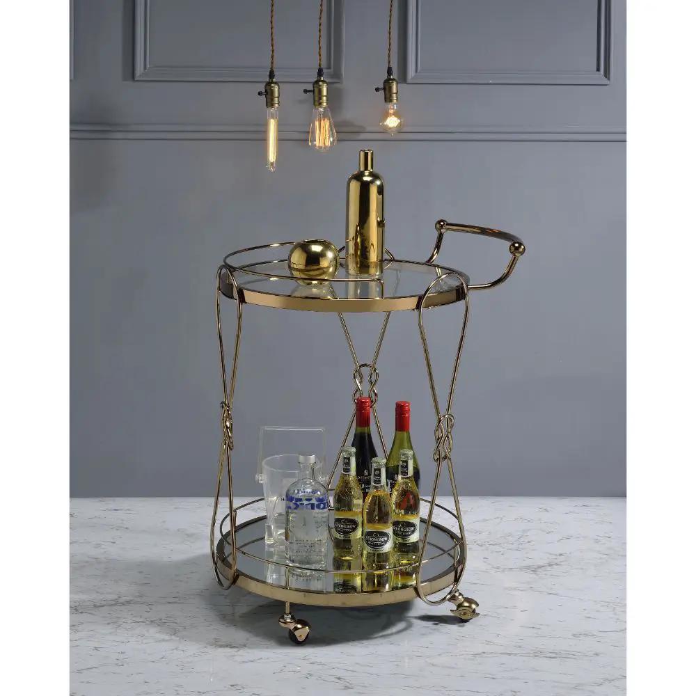 Zekera - Serving Cart - Champagne by Unique Piece Furniture