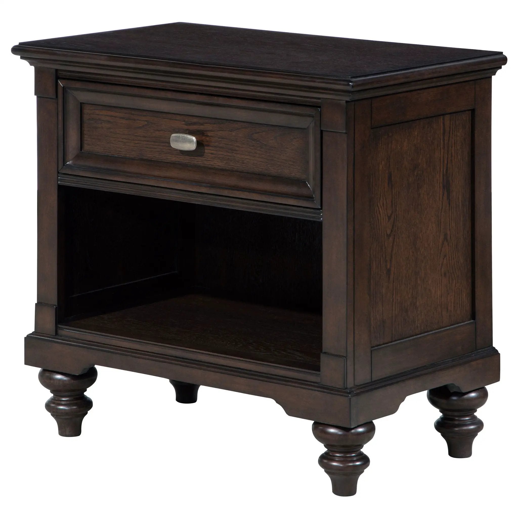 Andover 1-drawer Nightstand Bedside Table Dark Oak by Unique Piece Furniture