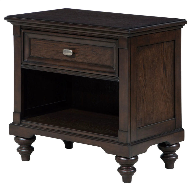 Andover 1-drawer Nightstand Bedside Table Dark Oak by Unique Piece Furniture
