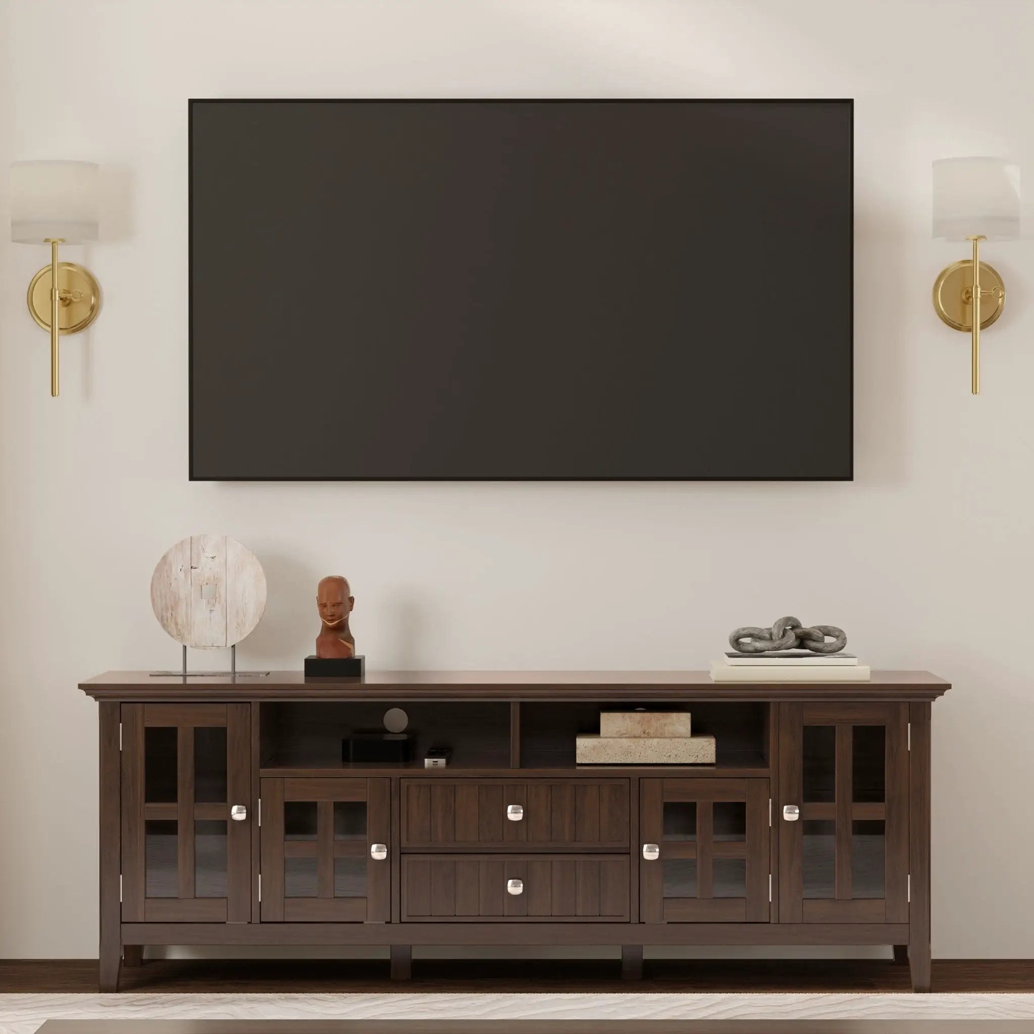 Acadian - Wide TV Media Stand - Brown by Unique Piece Furniture