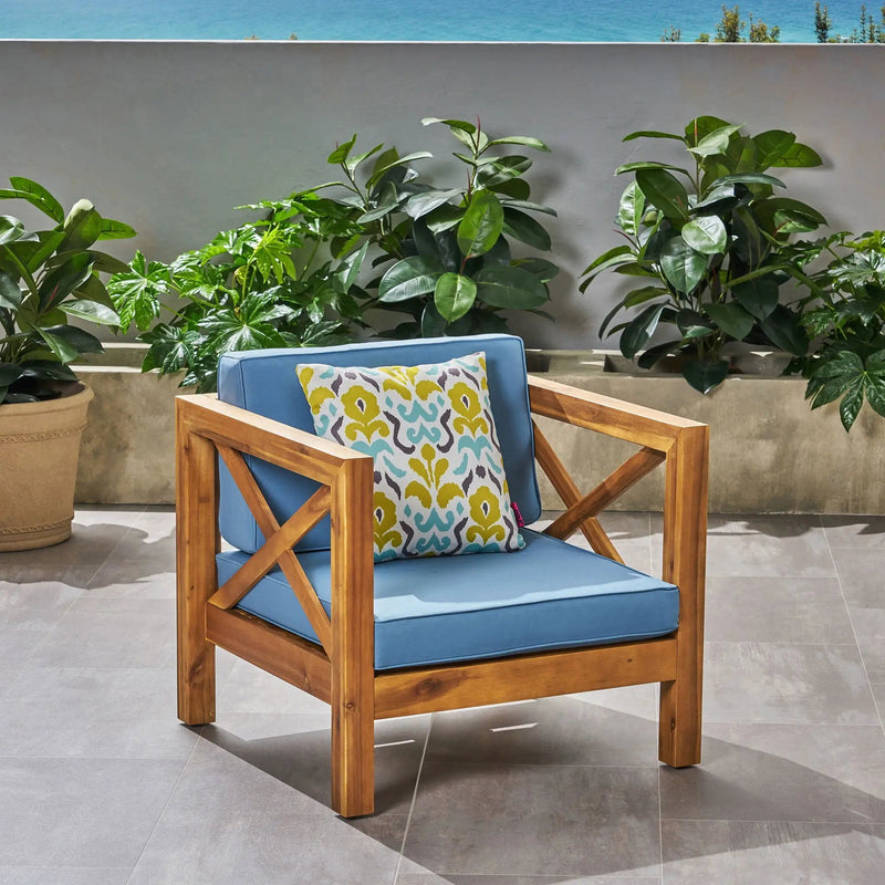 Brava Mid-Century Modern Club Chair with Water Resistant Cushions by HouseOfZazla