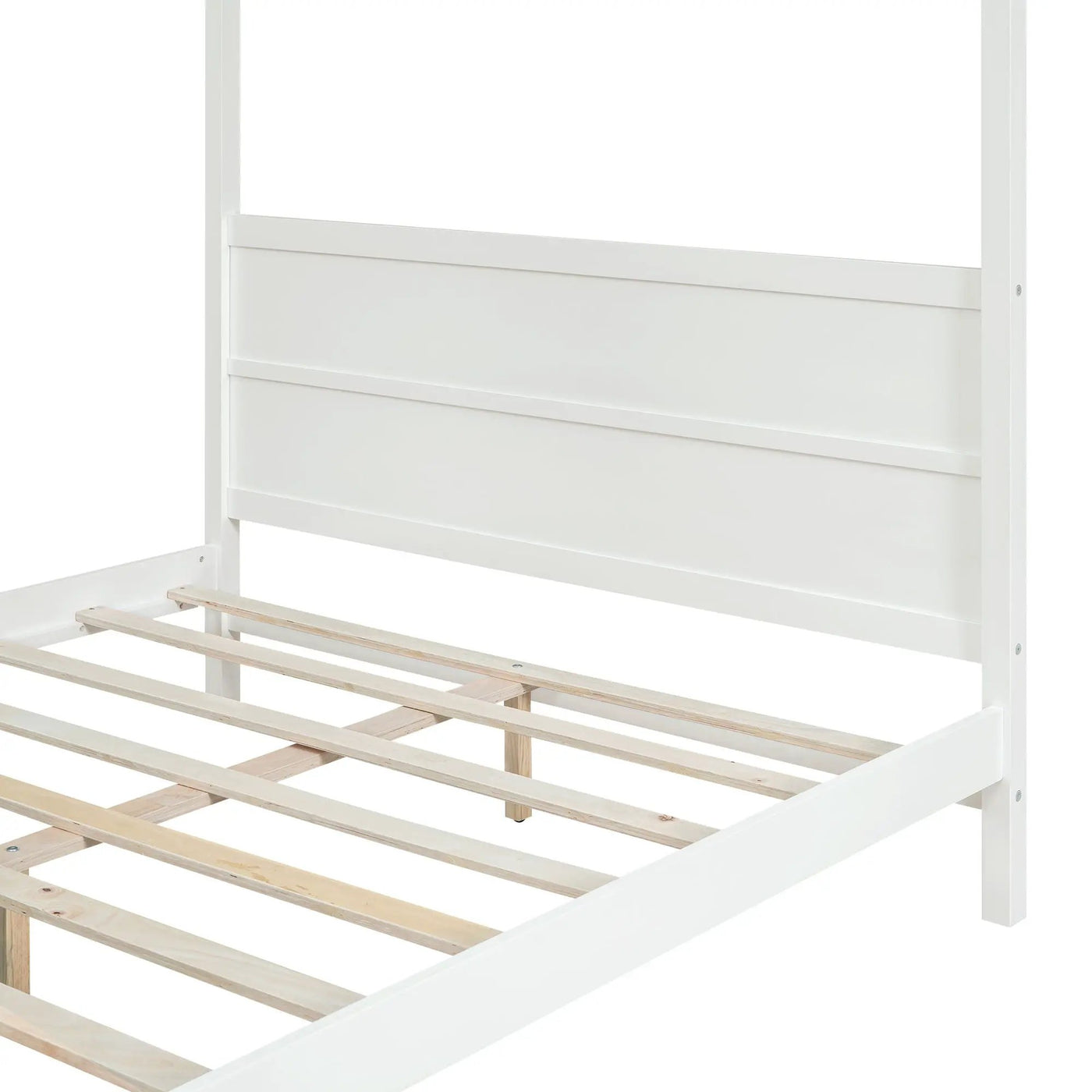 Canopy Platform Bed With Headboard And Footboard, Slat Support Leg by HouseOfZazla