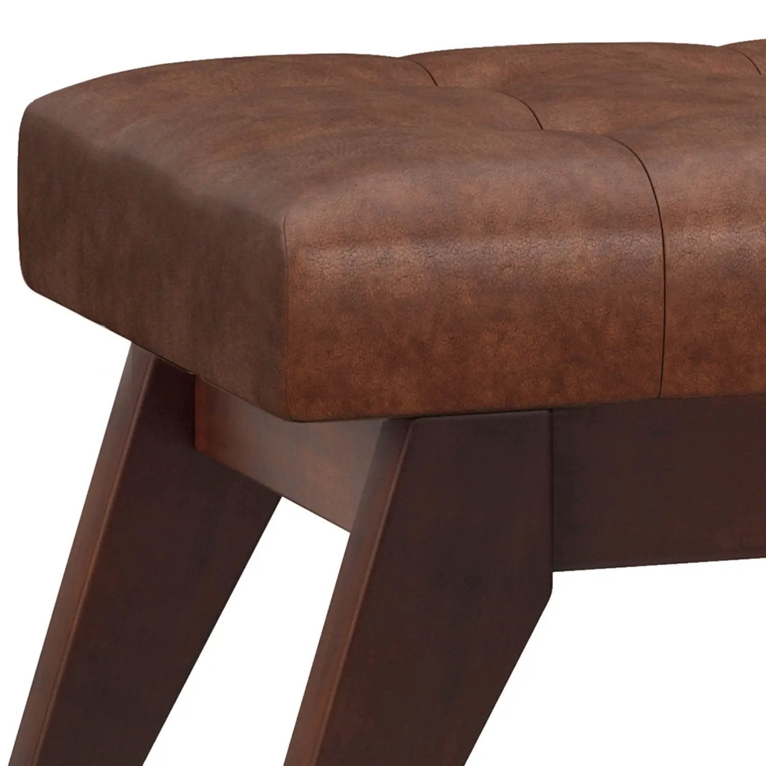Draper - Upholstered Mid Century Tufted Ottoman Bench by HouseOfZazla