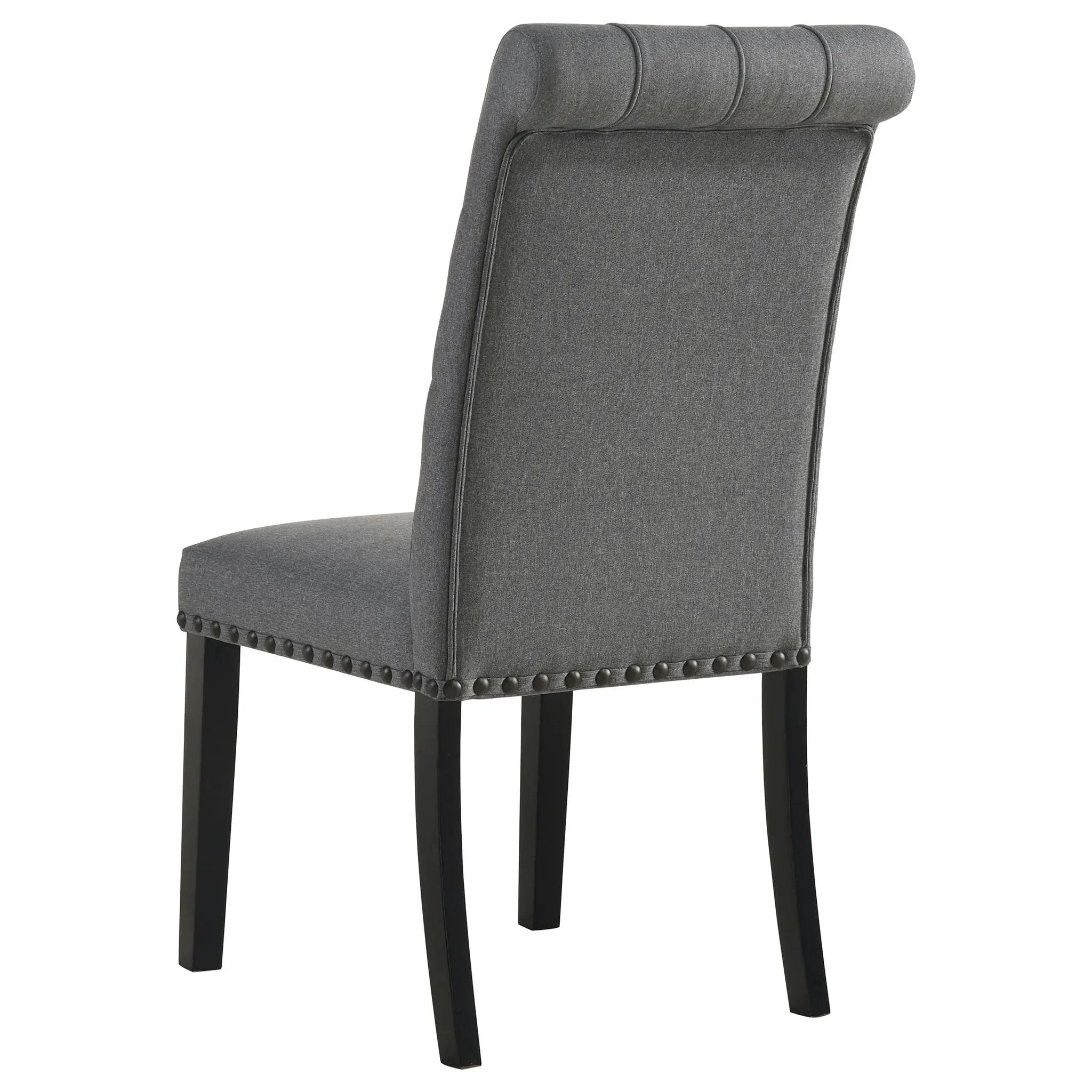 Alana Fabric Upholstered Dining Side Chair Grey (Set of 2) by Unique Piece Furniture