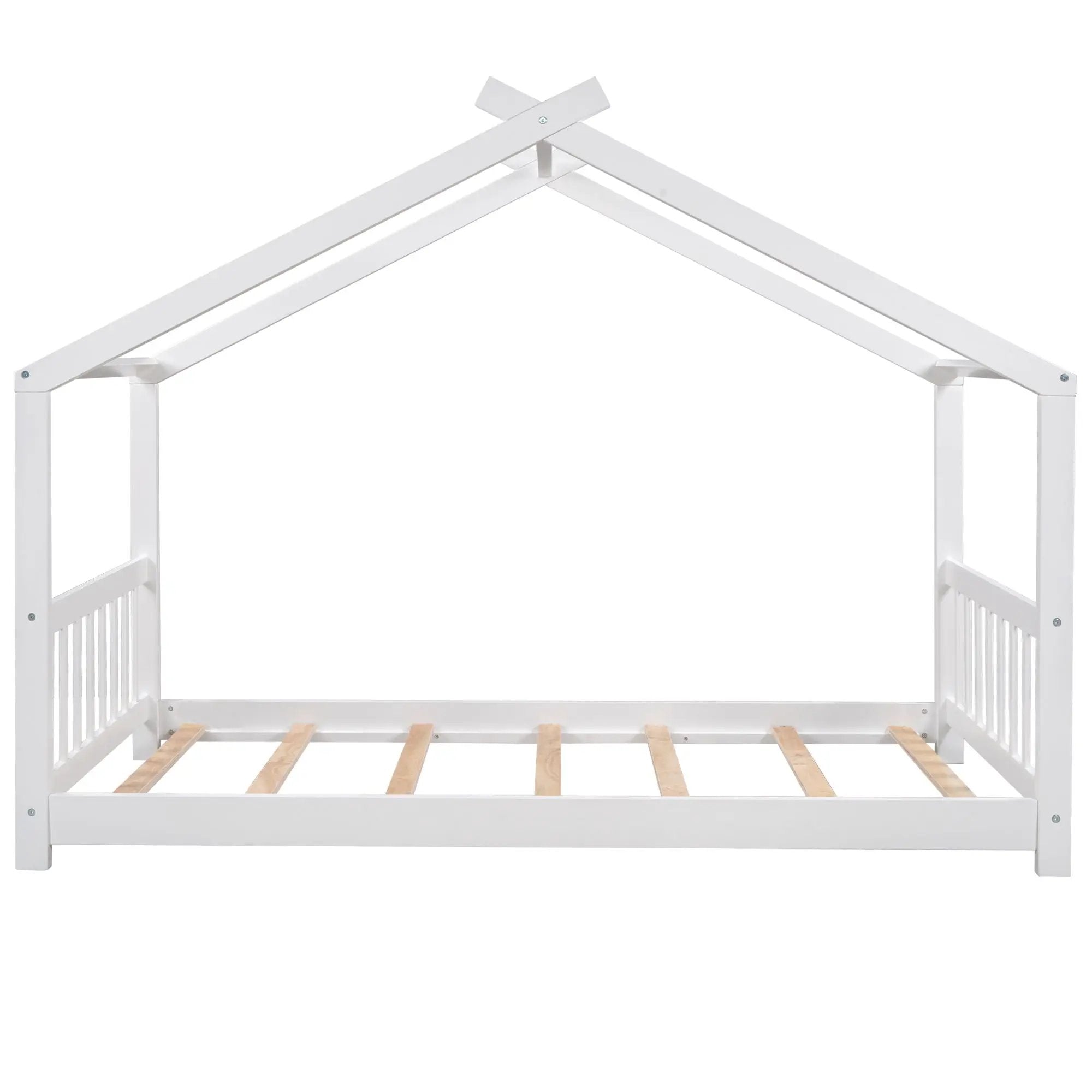House Platform Bed With Headboard And Footboard, Roof Design by Unique Piece Furniture