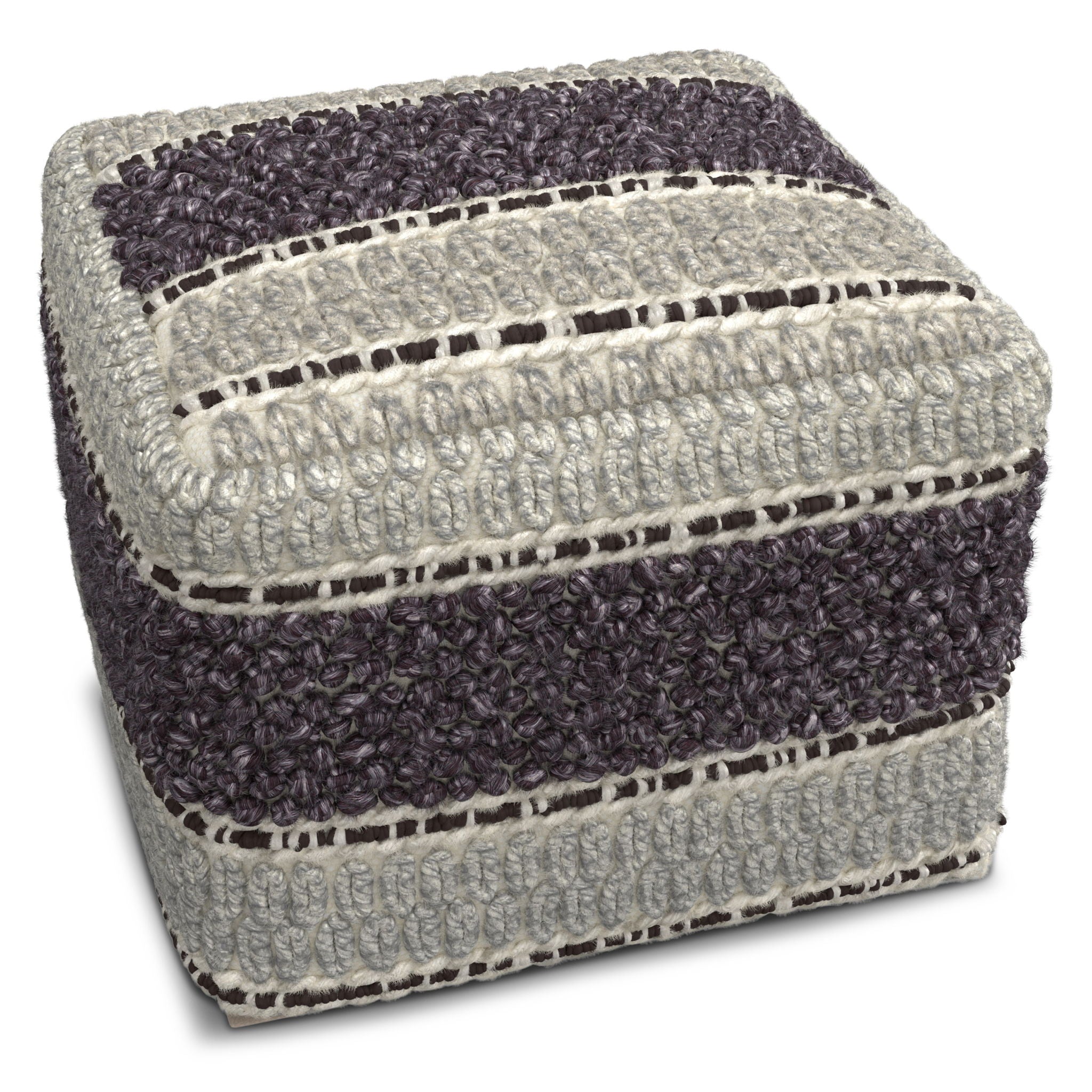 Grady - Handcrafted Square Pouf by HouseOfZazla