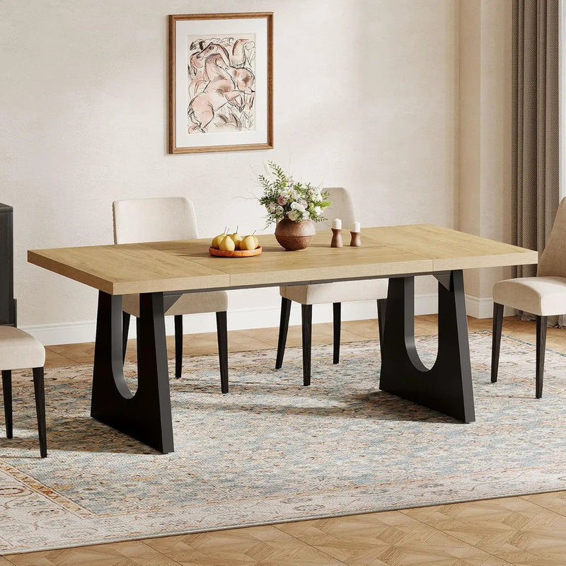 Dining Large Rectangular Kitchen & Dinner Table by HouseOfZazla