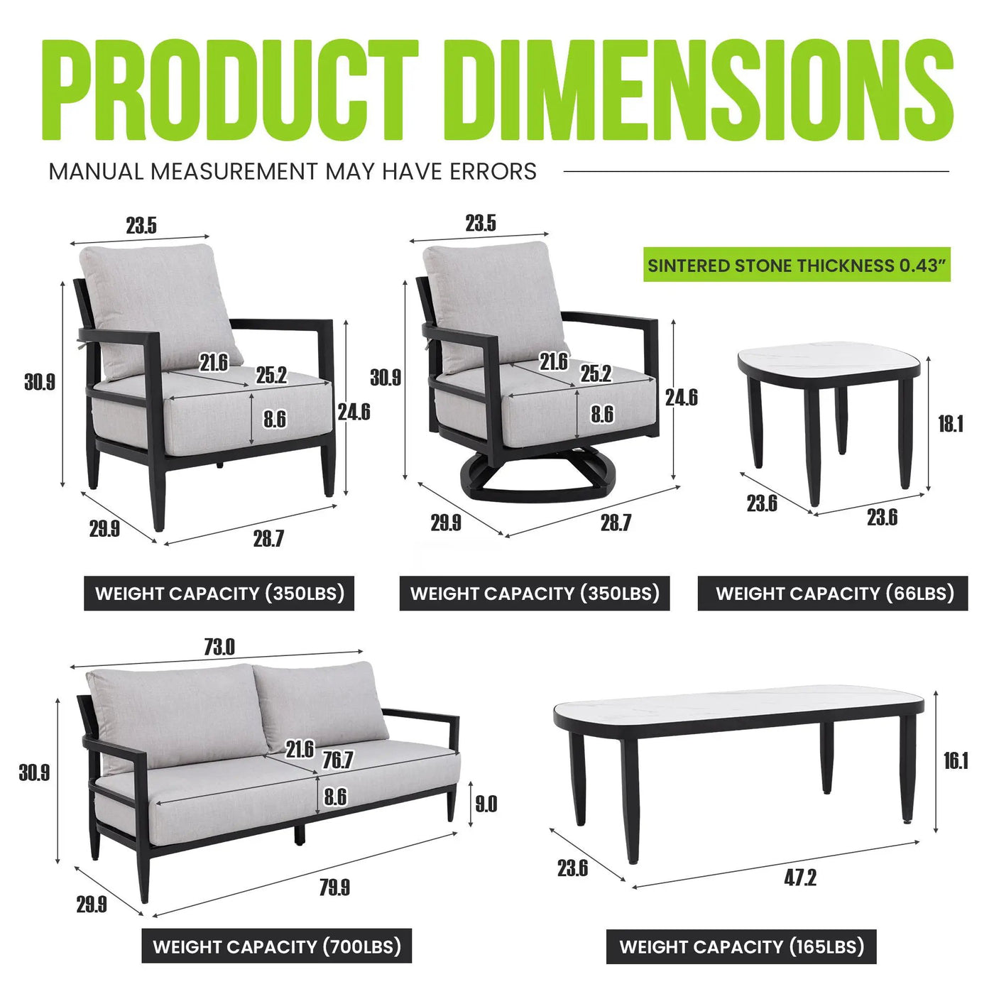 Outdoor Conversation Set With Chairs, Bench Sofa, Tables, Sunbrella Cushions by HouseOfZazla