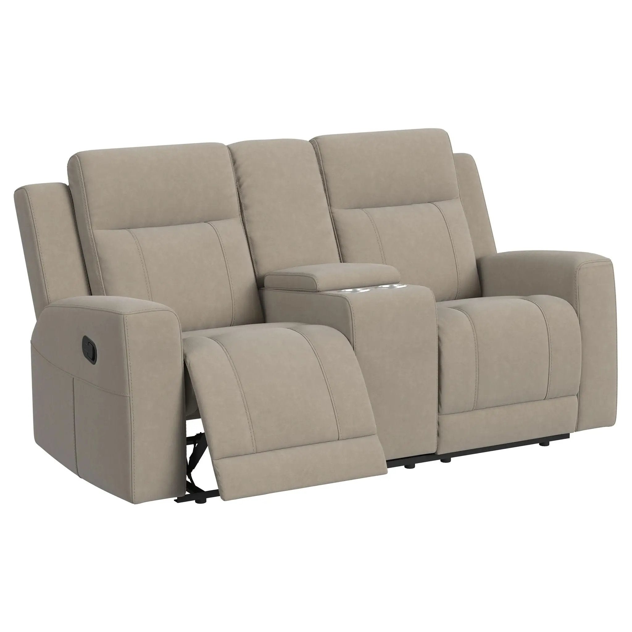 Brentwood 3-piece Upholstered Reclining Sofa Set Taupe by Unique Piece Furniture