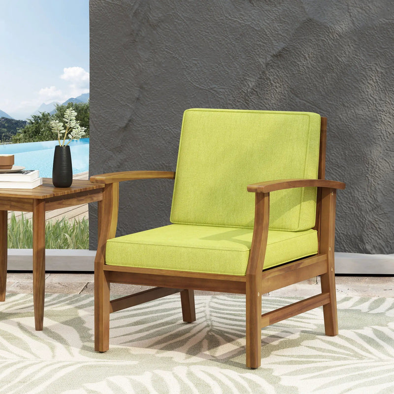 Perla Contemporary Club Chair with Water Resistant Cushion by HouseOfZazla