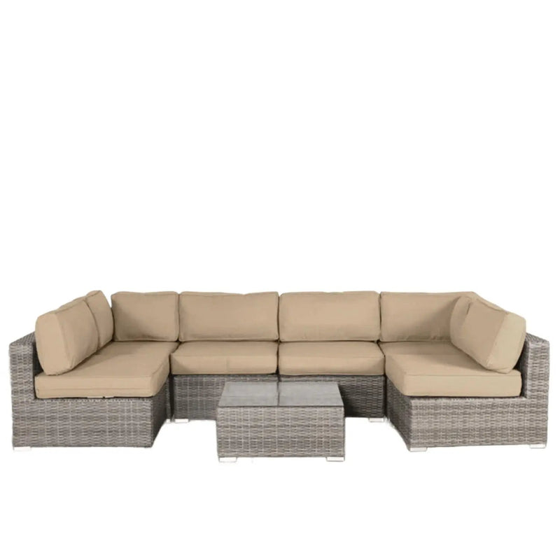 Seating Set With Cushions Handcrafted Wicker Design by Unique Piece Furniture