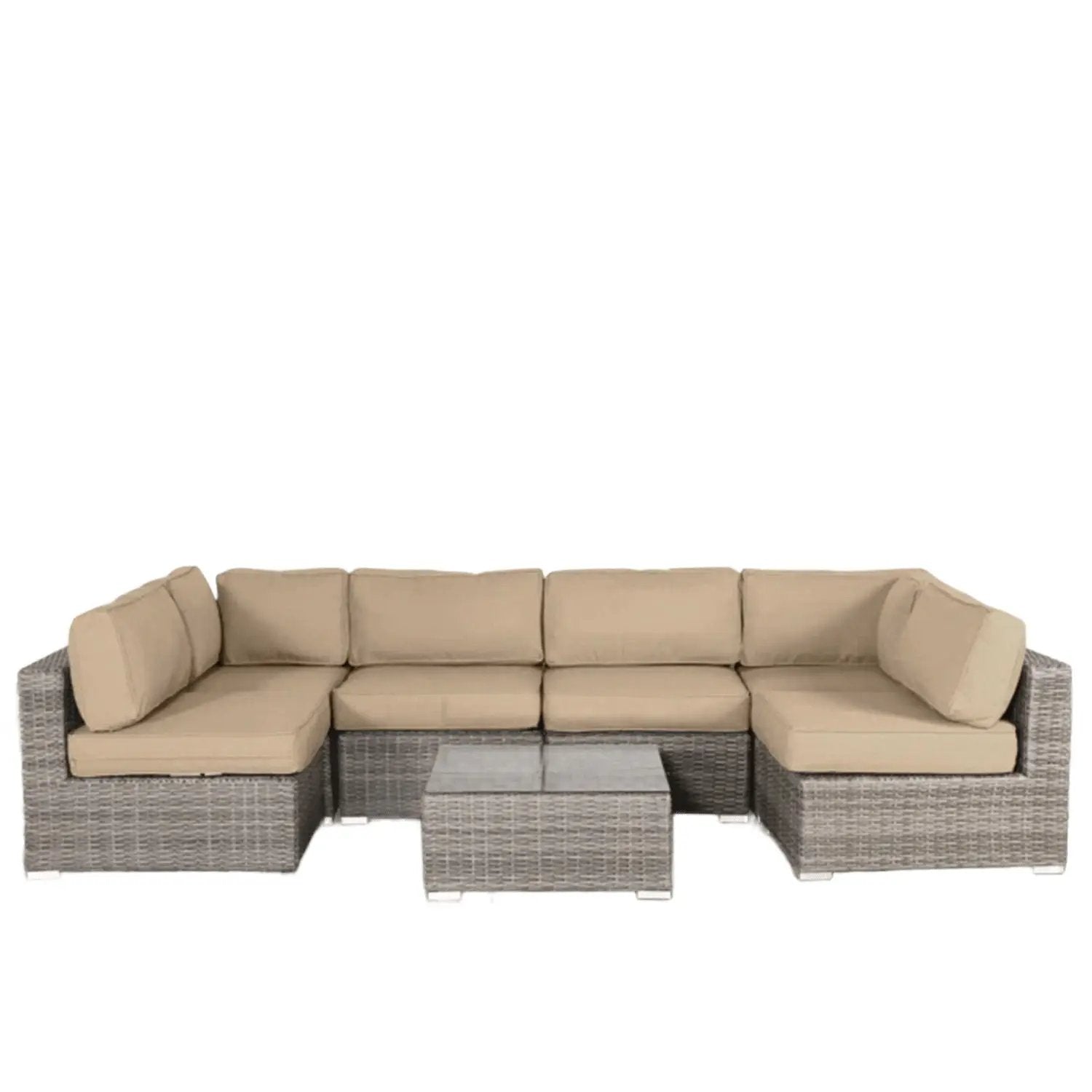 Seating Set With Cushions Handcrafted Wicker Design by HouseOfZazla