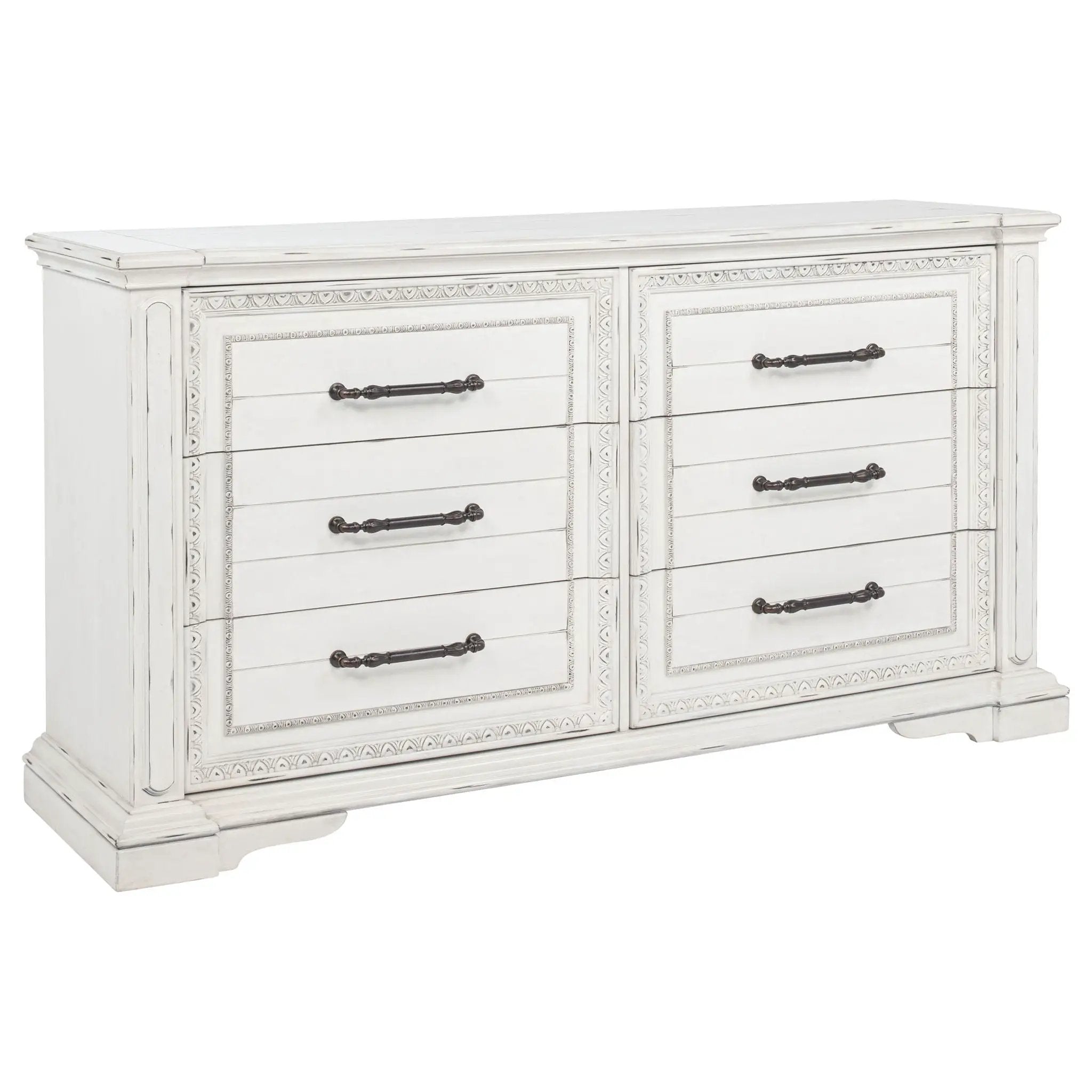McKinney 6-drawer Bedroom Dresser Cabinet Vintage White by Unique Piece Furniture