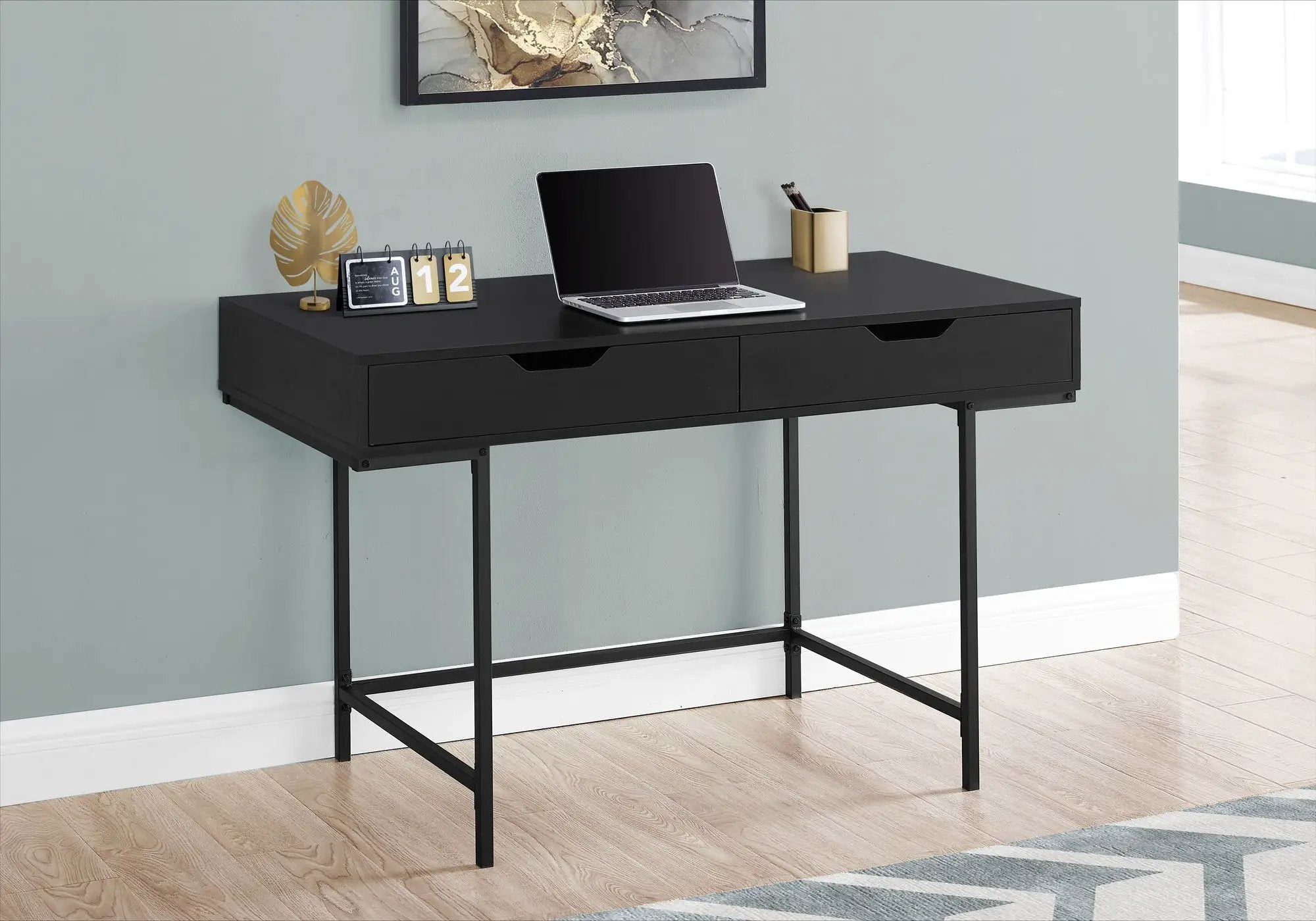 Computer Desk For Home Office, Laptop, Storage Drawers, Contemporary & Modern by Unique Piece Furniture