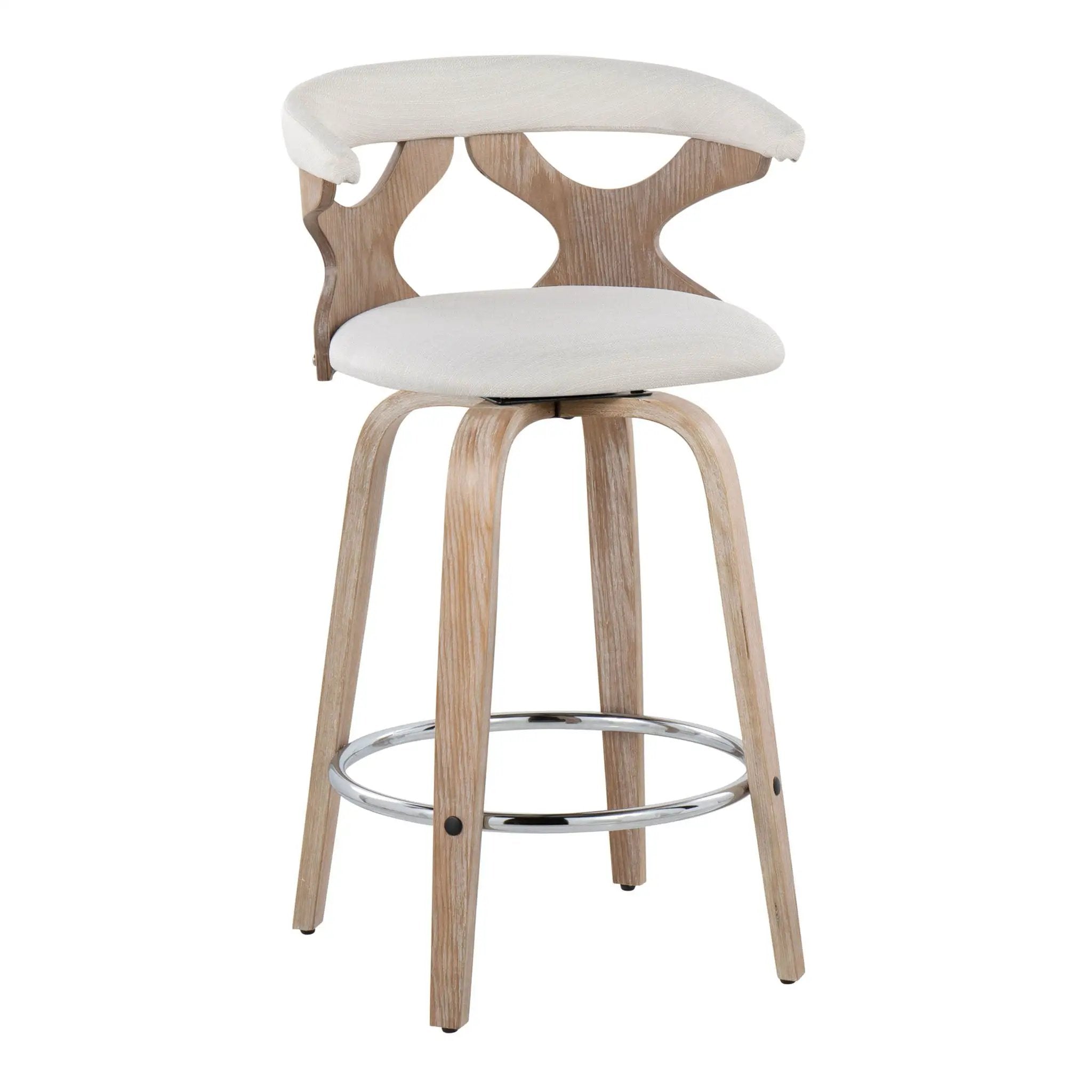 Gardenia - Mid Century Modern Fixed Height Counter Stool With Swivel (Set of 2) by HouseOfZazla