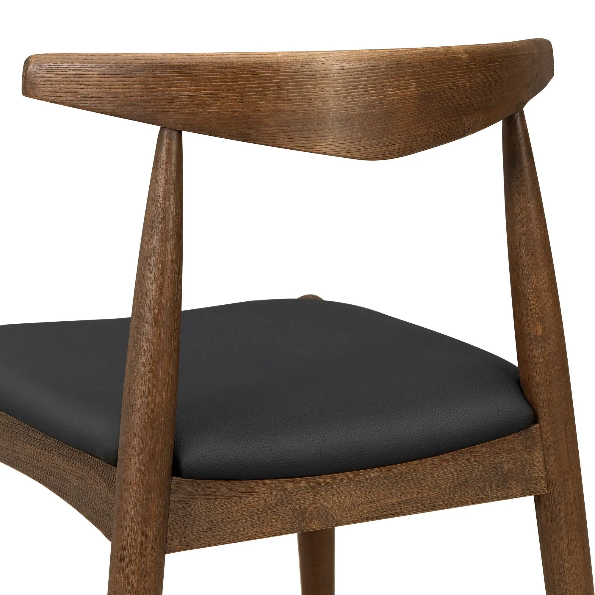 5 Piece Dining Set With 1 Table And 4 Upholstered Chairs - Walnut / Black by HouseOfZazla