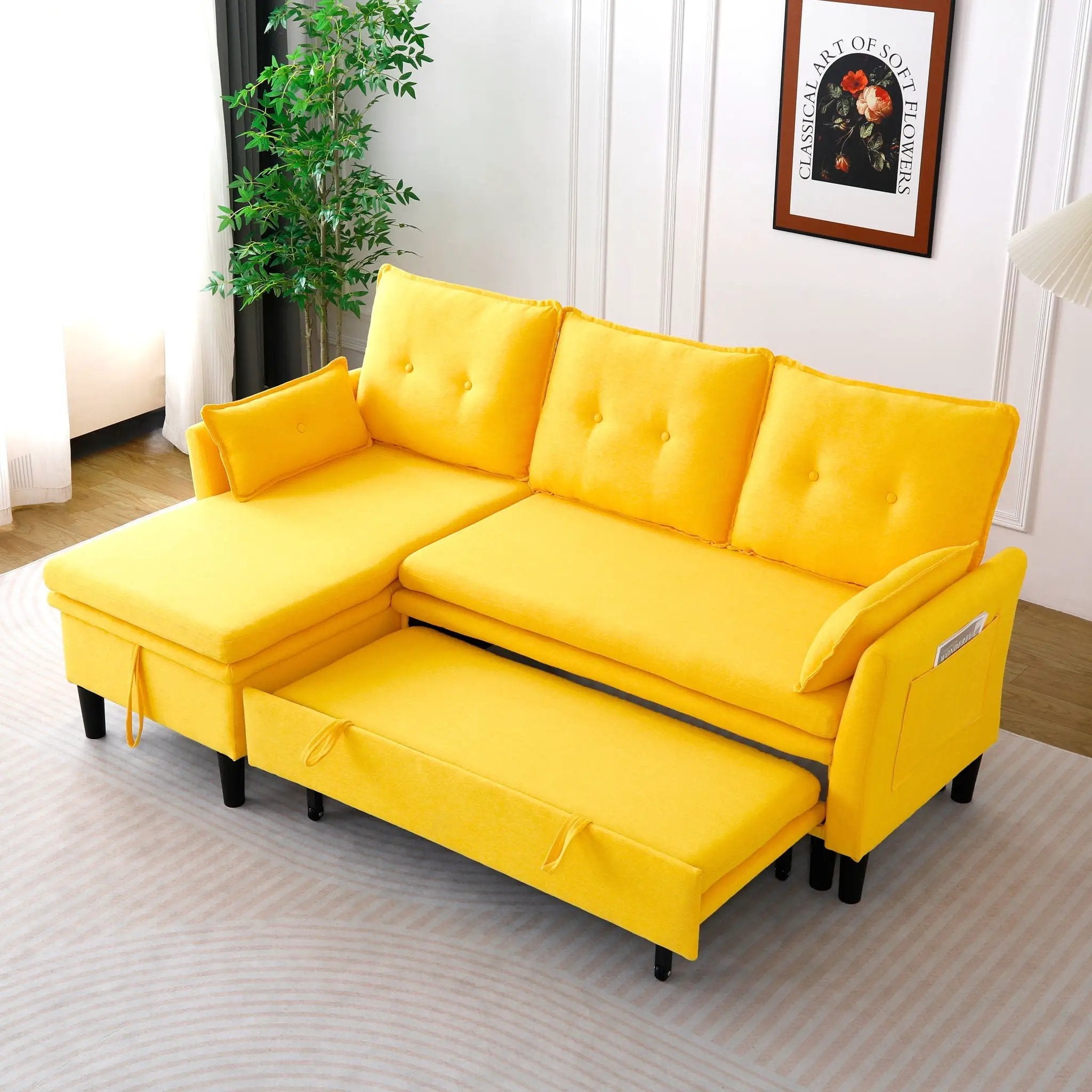 L-Shaped Reversible Chaise Sectional Sofa With Storage by Unique Piece Furniture