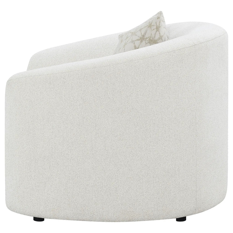 Rainn Boucle Upholstered Sloped Arm Accent Chair Latte by Unique Piece Furniture