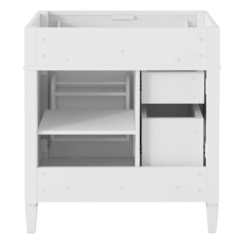 Bathroom Vanity With 2 Drawers And Tip-Out Drawer, Storage Cabinet by HouseOfZazla