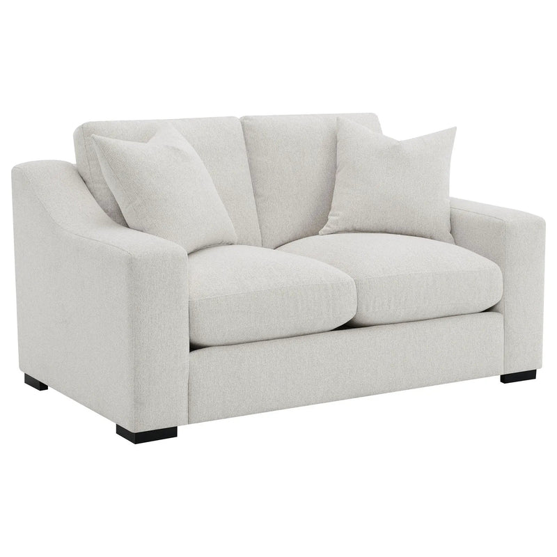 Ashlyn 3-piece Upholstered Track Arm Sofa Set Sand by Unique Piece Furniture