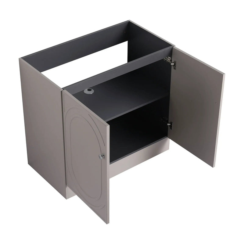 Modern Freestanding Bathroom Vanity With Soft Close Cabinet Doors by HouseOfZazla