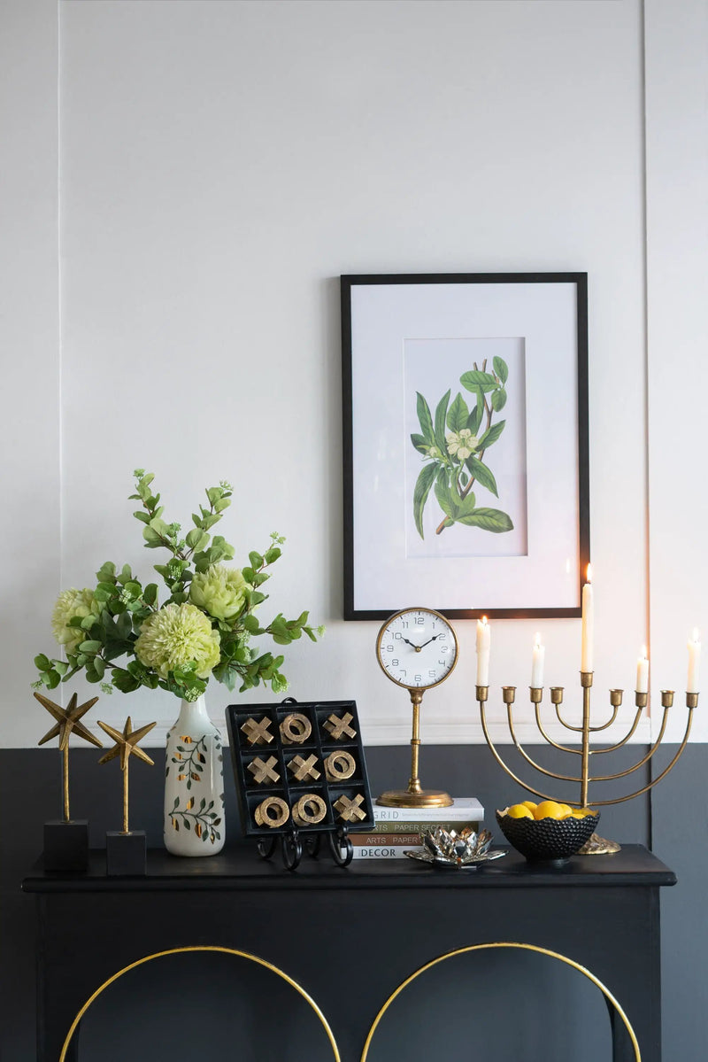 6.5x5.9x15.2' Vintage Inspired Gold Iron Table Clock by HouseOfZazla