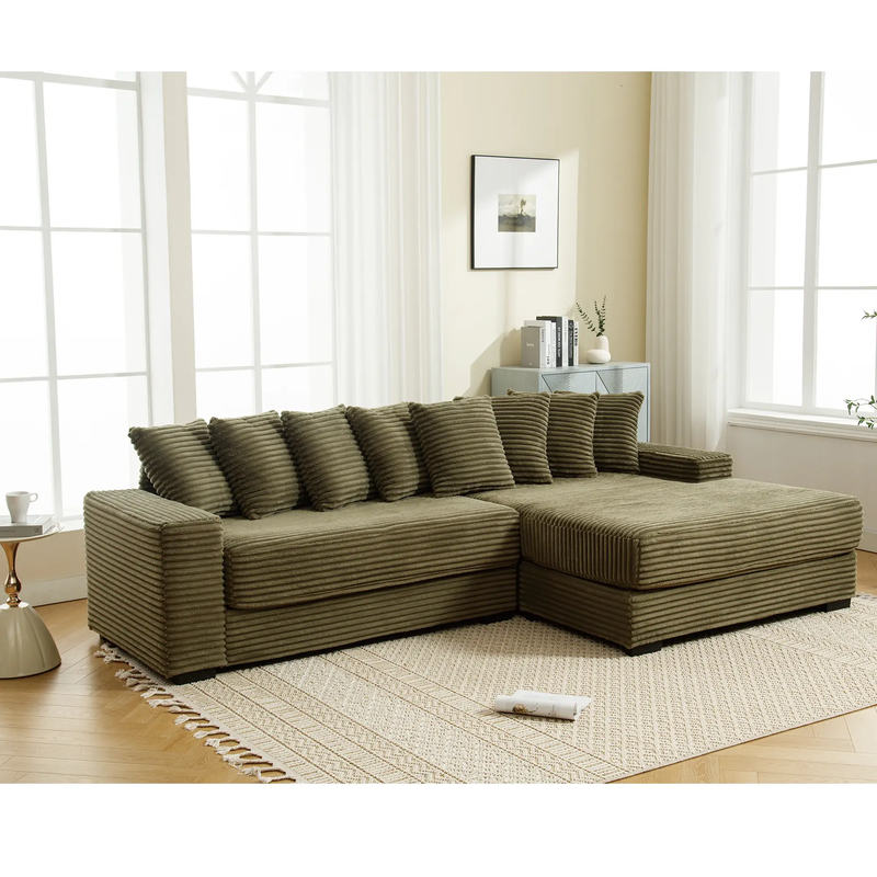 Oversized Two-Piece L-Shaped Sofa by HouseOfZazla